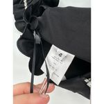 AREA Crystal Embellished Ruffle Bustier Top in Black Size 4 NWT Photo 2