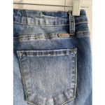 Kancan Women's 27 Mid Rise Light Wash Skinny Jeans Distressed Denim Straight Leg Blue Photo 6