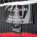 St. John For Nordstrom Black, Red and White Striped Ribbed Stretch Sweater EUC S Photo 7