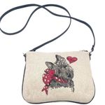 Brighton  Signature Scottie Crossbody Bag I’d Rather Be Shopping Purse Sketch Art Photo 0