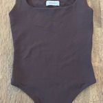 Aritzia Mocha Brown Square Neck Bodysuit Photo 0