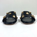Valentino Garavani  Roman Stud Matelasse Slide Sandals Black 37 NEW Photo 11
