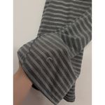 Zyia  Active Gray Nimbus Split Back Tank Top Size Medium Mesh Stripes EUC Photo 4