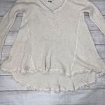 Free People cold shoulder asymmetrical raw hem sweater sz S Photo 6