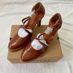 Coutgo New in Box Dark Brown Preppy Coquette Mary Jane Ballerina High Heels 8.5 Photo 1