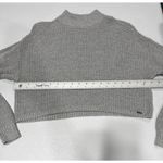 Hollister Cropped Sweater Womens XS Gray High Neck Long Sleeve Knit Pullover Photo 4