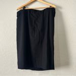 Torrid Black Ruched Pencil Skirt Size 1 Side Slit Stretchy 14/16 Photo 2