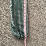 Emory park Green Stripped V-Neck Long Sleeve Blouse | Size Large Photo 10