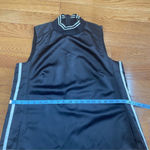 Badgley Mischka NWT Studio Sport black satin dress with stripes pockets Sz 12 Photo 10