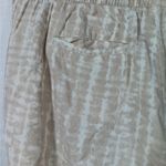 Old Navy XL Linen Blend Pull On Pants Tan White Striped Elastic Waist Tapered Le Photo 10