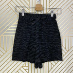 Good American Sheer Zebra Running Shorts Black Photo 2