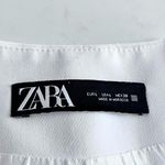 ZARA  White Dressy Long Vest Waistcoat Minimalist Side Slits size Large Photo 1