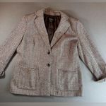 Dana Buchman Women Brown Herringbone Tweed Suit Jacket & Pants Wool size 14 & 16 Photo 3
