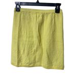 Camila Coelho  Yellow Mini Skirt W/ Slits Size Small Summer Casual Photo 3