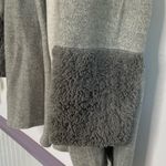 ZARA oversized Gray cardigan - faux fur cuffs Photo 2
