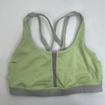 Lululemon Size 6 Energy Bra Medium Support Stretch B / C Cup Gray Lime Green Photo 8