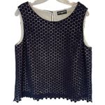 Karl Lagerfeld Navy Crochet 2 Piece Set Top and Skirt, Size 16 Photo 2