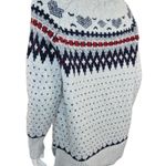 American Eagle  Outfitters Womens Medium Gray Wool Blend Sweater Heart Design Photo 6