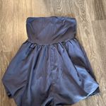 SheIn Dusty Blue Strapless Romper Photo 1