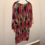 Avenue Multicolor Leaf Pattern Long Sleeve Dress Photo 1