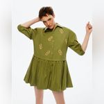 NOCTURNE
Women's Embroidered Balloon Sleeve Dress S/M Green Size undefined Photo 2