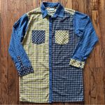 Urban Outfitters  Mixed Plaid Dress Shirt S Sold out Online Photo 3