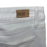 Paige Verdugo Ankle Stretch White Jeans Women's Size 30 Distressed Raw Hem Photo 6
