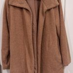 Kate & Sam Camel Faux Shearling Teddy Coat (Large) | Cozy Chic Neutral Staple Brown Photo 1