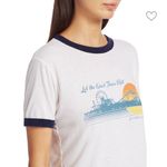 RE/DONE REDONE Let The Good Times Roll Cotton Ringer Women’s White T-Shirt Size XS Photo 2