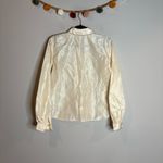 Oscar de la Renta Vtg  silk embroidered logo button down shirt Photo 4