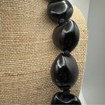 Tropical Hawaiian Natural Handcrafted Kukui Nut Lei Necklace Black Photo 2