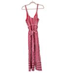 Anthropologie Ett:Wa Red White Striped Jumpsuit Women’s Small Cotton Blend Photo 4