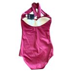 Shape FX Tummy Control Burgundy One Piece Halter Swimsuit size 8 NWT Red Photo 1