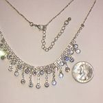 Elegant Silver Tone Classic Formal Wedding Crystal Rhinestone Necklace Photo 3
