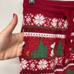 American Eagle  Snoopy Peanuts Red Christmas Tree Pajama Pants Womens Size XS Photo 4