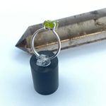 Natural Rough Green Apatite Rough Sterling Silver Ring Photo 3