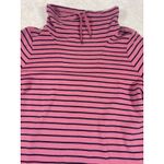 LL Bean Ultrasoft Sweats Funnelneck Pullover Women S Pink Stripe Casual Comfy ** Photo 3