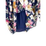 Boohoo 18 Floral Wide Sleeve Skater Dress Rose Leaf High Neck Lined Tunic Photo 2