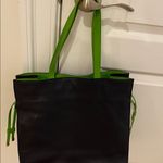Talbots navy and Green leather Shoulder Bag Photo 1