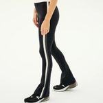 Splits59  Raquel High Waist Flared Leggings Black White Gray Stripe M 30" $134 Photo 2