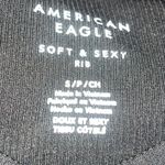 American Eagle Outfitters Classic Black Short Sleeve Ribbed Tee Photo 2