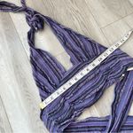 Free People  Halter Top striped texture crop womens Purple (small) party festival Photo 2