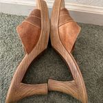 Fioni Women’s  Brown sandal heels size 10 leather shoes slip on Photo 6