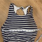 Lands End Navy and White Striped one piece Photo 6
