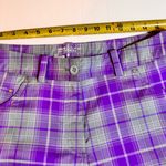 Nike  Golf Women’s 10 Purple Plaid Dri-Fit Bermuda Shorts Stretch Photo 4