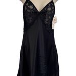 Wacoal Black Lace Trim Slip Camisole Nightgown Lingerie Womens M NEW Photo 0