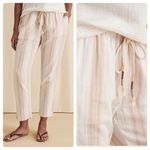 Faherty Topanga Pants Maple Serape Striped Lightweight Organic Cotton Photo 1