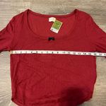 Urban Nation Long Sleeve Red Top Shirt Juniors Size XL Bow Stretch NWT Cute Photo 6