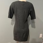 A pea in the pod  Charcoal Grey Snap Henley 3/4 Sleeve Tunic Size Medium Photo 2