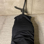 Blanqi Maternity Everyday Black Short Sleeve Ruched MIDI Dress Size M/L Size M Photo 2